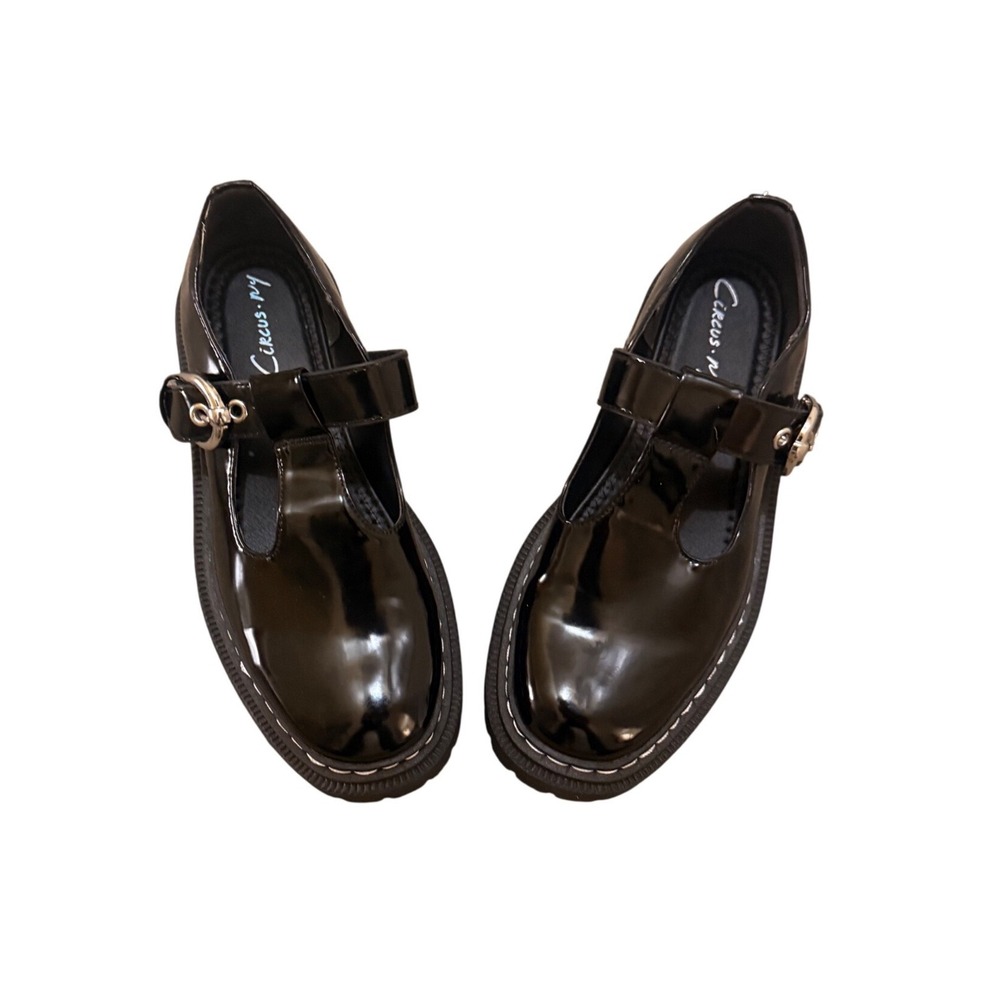 Circus NY Emelia Black Patent Mary Jane Platform Lug Sole Shoes Womens 8M EU 38 - Picture 1 of 5